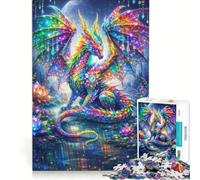Puzzle da 1000 pezzi per ragazzi il drago più bello di sempre gioco impossibile interazione genitore-figlio regalo di Natale e compleanno 38x52cm