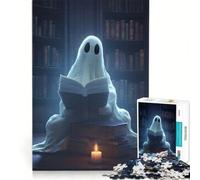 Puzzle da 1000 pezzi per ragazzi "Il fantasma nella biblioteca", gioco educativo, analisi e logica, regalo di compleanno, regalo 38x52cm