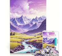 Puzzle da 1000 pezzi per ragazzi Il fiume tra le montagne gioco educativo regalo di compleanno compleanno e Natale 38x26cm