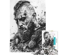 Puzzle da 1000 pezzi per ragazzi: Il Grande Guerriero Nordico Puzzle antistress regalo di compleanno per amici e familiari (dimensioni 50x75cm)