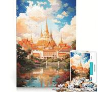 Puzzle da 1000 pezzi per ragazzi: Il Grande Palazzo Reale di Bangkok gioco educativo regalo di compleanno compleanno e Natale 38x26cm