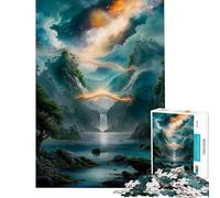 Puzzle da 1000 pezzi per ragazzi Il Lago Magico Sfida per l'Intelligenza Giocattolo Avvincente Gioco per la Famiglia Antistress Regalo Divertente (Dimensioni 38x26cm)