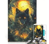 Puzzle da 1000 pezzi per ragazzi Il lupo nella foresta gioco interattivo sfida impegnativa compleanno e altre occasioni 50x75cm