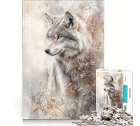 Puzzle da 1000 pezzi per ragazzi "Il lupo nella foresta" un gioco pratico divertente e spiritoso ideale come regalo per amici e familiari 38x26cm