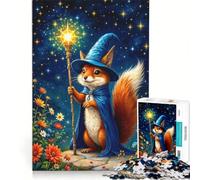 Puzzle da 1000 pezzi per ragazzi Il Mago e lo Scoiattolo Rosso giocattolo educativo decorazione per la casa compleanni e occasioni speciali 38x52cm