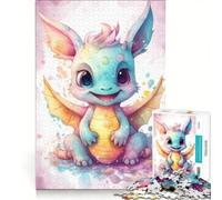 Puzzle da 1000 pezzi per ragazzi "Il mio piccolo drago amico" giocattolo fai-da-te stimola la memoria con pezzi di forma casuale completamente ad incastro 50x75cm