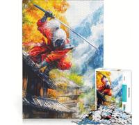 Puzzle da 1000 pezzi per ragazzi: Il Ninja dell'Ombra Cremisi gioco rilassante corsa di velocità manuale ideale per compleanno e Natale 38x26cm