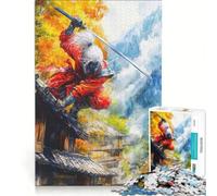 Puzzle da 1000 pezzi per ragazzi: Il Ninja dell'Ombra Cremisi gioco rilassante corsa di velocità manuale ideale per compleanno e Natale 38x52cm