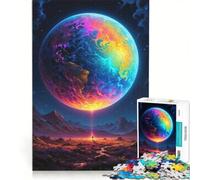 Puzzle da 1000 pezzi per ragazzi "Il pianeta Terra arcobaleno" giochi educativi allena la mente e la mano collezione d'artista belle arti 50x75cm