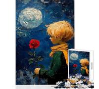 Puzzle da 1000 pezzi per ragazzi Il Piccolo Principe con la Rosa Gioco pratico sfida impegnativa giocattolo educativo Ogni pezzo è unico - (38x52cm)