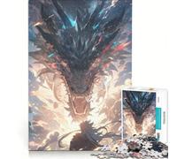 Puzzle da 1000 pezzi per ragazzi, il più grande drago dell'anime, giocattolo fai-da-te, migliora la memoria, con pezzi ad incastro di forma casuale 38x52cm