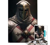 Puzzle da 1000 pezzi per ragazzi Il possente cavaliere templare giocattolo educativo gioco per famiglie divertimento assicurato ottimo regalo (dimensioni 50x75cm)