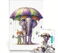 Puzzle da 1000 pezzi per ragazzi: Il ragazzo e l'elefante giochi divertenti attività divertenti da fare a casa gioco dal design accattivante 38x26cm
