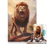 Puzzle da 1000 pezzi per ragazzi, Il Re Leone Furioso e Selvaggio, Giochi per famiglie, Sfida da completare, Regalo per amici e parenti 50x75cm