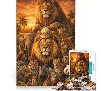 Puzzle da 1000 pezzi per ragazzi Il Re Leone gioco educativo attività divertenti da fare in casa per rafforzare l'amore tra le coppie 38x52cm