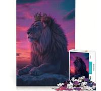 Puzzle da 1000 pezzi per ragazzi Il Re Leone Tramonto Estetico Giochi per la Famiglia Antistress Regalo per Amici e Familiari 38x52cm