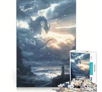 Puzzle da 1000 pezzi per ragazzi "Il risveglio dei draghi mitologici" gioco educativo divertente antistress regalo di Natale o compleanno 50x75cm