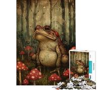 Puzzle da 1000 pezzi per ragazzi "Il rospo nei funghi" puzzle per adulti gioco per famiglie migliora la memoria attività divertenti da fare a casa (dimensioni 38x26cm)