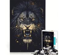 Puzzle da 1000 pezzi per ragazzi, Il ruggito del leone nero, gioco educativo, regalo di compleanno, compleanno e Natale 38x26cm