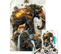 Puzzle da 1000 pezzi per ragazzi Il Sacro Dominio dell'Elefante Puzzle per adulti gioco pratico decorazione per la casa interazione genitore-figlio (dimensioni 50x75cm)