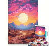 Puzzle da 1000 pezzi per ragazzi Il sentiero nel deserto gioco educativo regalo di compleanno compleanno e Natale 38x26cm