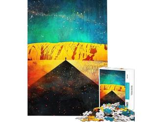 Puzzle da 1000 pezzi per ragazzi Il sentiero verso la roccia sacra puzzle per adulti giocattolo fai da te un'opera d'arte compleanno e Natale (dimensioni 38x52cm)