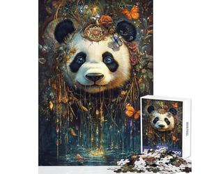 Puzzle da 1000 pezzi per ragazzi Il sogno del panda mistico giochi divertenti per tutta la famiglia giocattolo educativo collezione d'artista belle arti (38x26cm)