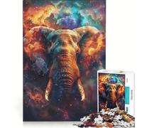 Puzzle da 1000 pezzi per ragazzi "Il sogno dell'elefante cosmico", gioco educativo, rilassante e stimolante, sfida unica 50x75cm