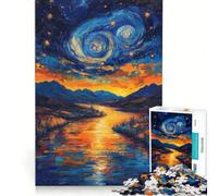 Puzzle da 1000 pezzi per ragazzi "Il sogno di Van Gogh" gioco interattivo attività per famiglie ottimo regalo per gli appassionati di videogiochi 38x26cm