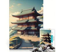 Puzzle da 1000 pezzi per ragazzi "Il Tempio sulla Collina" antistress stimolante e impegnativo regalo di Natale o compleanno 50x75cm