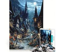 Puzzle da 1000 pezzi per ragazzi "Il villaggio delle streghe" gioco educativo allena la mente e la mano collezione d'artista belle arti 50x75cm