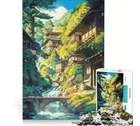 Puzzle da 1000 pezzi per ragazzi "Il villaggio dimenticato", gioco educativo, divertente antistress, regalo di Natale o compleanno 50x75cm