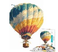 Puzzle da 1000 pezzi per ragazzi illustrazione ad acquerello di una mongolfiera gioco educativo sfida gioco per famiglie antistress regalo di compleanno (dimensioni 50x75cm)