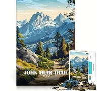 Puzzle da 1000 pezzi per ragazzi,illustrazione del paesaggio del sentiero di John Muir,taglio perfetto,logica divertente,giocattolo divertente,gioco tranquillo,divertimento per il compleanno (38x26cm)
