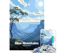 Puzzle da 1000 pezzi per ragazzi illustrazione del paesaggio delle Blue Mountains in Australia gioco rompicapo educativo ottimo regalo per gli amanti del gioco e della decorazione per la casa