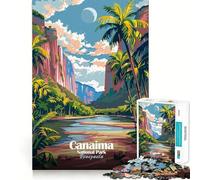 Puzzle da 1000 pezzi per ragazzi,illustrazione del Parco Nazionale di Canaima,Venezuela,gioco di squadra,decorazione,esercizio mentale,gioco per il tempo libero,regalo di Natale divertente (38x52cm)
