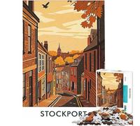 Puzzle da 1000 pezzi per ragazzi illustrazione della città di Stockport puzzle per adulti giochi per famiglie schema di assemblaggio offerta come regalo per tutta la famiglia (dimensioni 38x26cm)