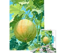 Puzzle da 1000 pezzi per ragazzi illustrazione di un melone che cresce su una vite Giochi rilassanti giocattoli che creano dipendenza per coltivare la pazienza Idee regalo Educativo (38x26cm)