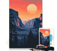 Puzzle da 1000 pezzi per ragazzi, immagine del monte Yosemite, bordi precisi, allenamento mentale, gioco divertente e tranquillo, regalo di compleanno (38x52cm)