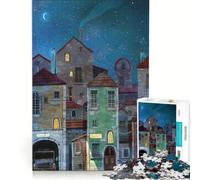 Puzzle da 1000 pezzi per ragazzi "In the Night", gioco pratico, attività divertenti da fare a casa, collezione d'artista, belle arti 38x26cm