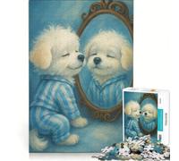 Puzzle da 1000 pezzi per ragazzi: Incontro tra un cucciolo da sogno, Gioco impossibile, Allena la mente e le mani, Regalo di compleanno, Regali 38x26cm