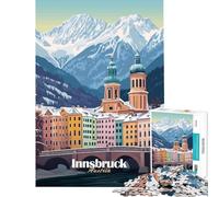 Puzzle da 1000 pezzi per ragazzi Innsbruck Austria Attività divertenti da fare in casa Decorazione perfetta Gioco rompicapo Adatto a partire dai 14 anni (50x75cm)