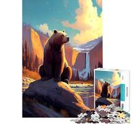 Puzzle da 1000 pezzi per ragazzi "Into The Wild Bear King" gioco intellettuale educativo antistress regalo di compleanno (dimensioni 50x75cm)