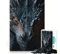 Puzzle da 1000 pezzi per ragazzi,Ira del Drago Nero,Taglio Preciso,Gioco per Esercizi Mentali,Gioco Rilassante,Divertimento per Compleanno 50x75cm