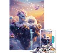 Puzzle da 1000 pezzi per ragazzi Isola del Drago da sogno con cascata gioco per famiglie sfida per l'intelligenza giocattolo avvincente regalo di Babbo Natale segreto migliora la memoria (50x75cm)