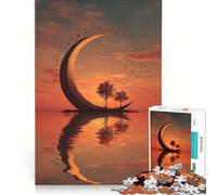 Puzzle da 1000 pezzi per ragazzi, Isola della Mezzaluna al tramonto, gioco educativo, regalo di compleanno, ideale come regalo per tutta la famiglia 50x75cm