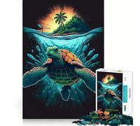 Puzzle da 1000 pezzi per ragazzi, Isola delle Tartarughe, ritagli precisi, arte, concentrazione, gioco divertente, relax, regalo di compleanno (50x75cm)