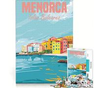 Puzzle da 1000 pezzi per ragazzi Isola di Minorca Spagna gioco educativo divertente antistress regalo di Natale o compleanno 38x26cm