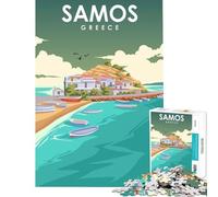 Puzzle da 1000 pezzi per ragazzi isola di Samos Grecia gioco interattivo giocattolo coinvolgente per coltivare la pazienza regalo artistico educativo (dimensioni 38x52cm)
