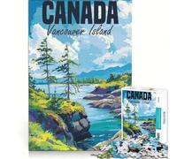 Puzzle da 1000 pezzi per ragazzi Isola di Vancouver Canada gioco educativo allena la mente e la manualità regalo per amici e familiari 38x52cm